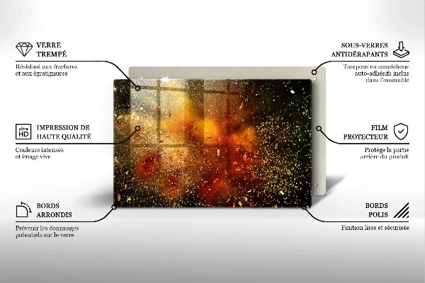 Üveg vágódeszka Színes fűszerek