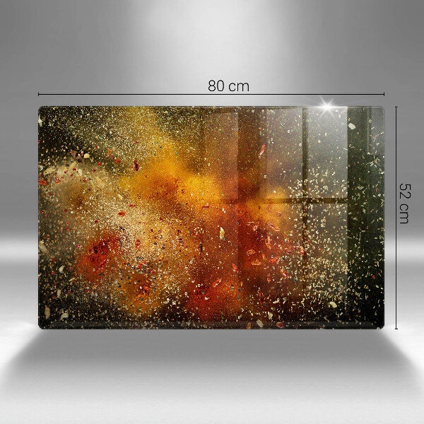 Üveg vágódeszka Színes fűszerek