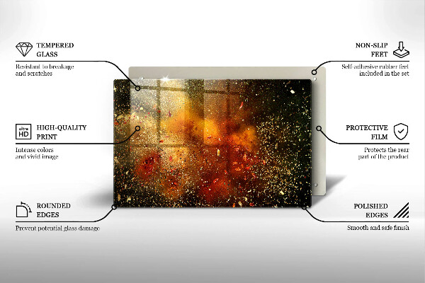 Üveg vágódeszka Színes fűszerek