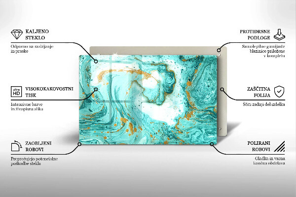 Üveg vágódeszka Kék absztrakció