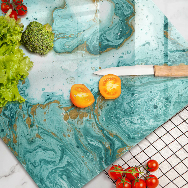 Üveg vágódeszka Kék absztrakció