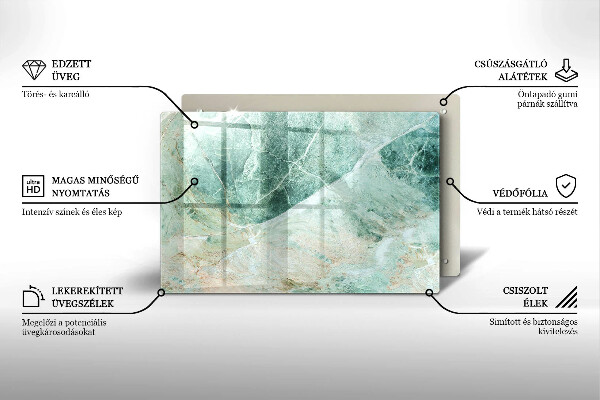 Üveg vágódeszka Kő szerkezet