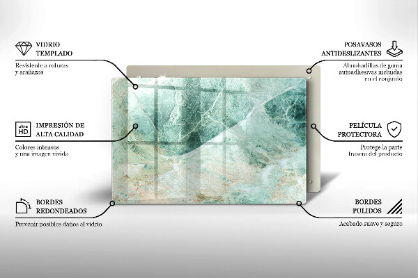 Üveg vágódeszka Kő szerkezet