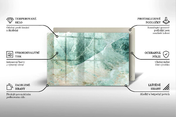 Üveg vágódeszka Kő szerkezet