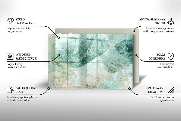 Üveg vágódeszka Kő szerkezet