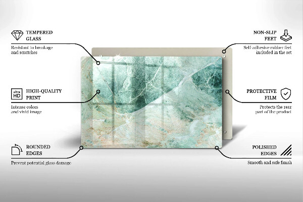 Üveg vágódeszka Kő szerkezet