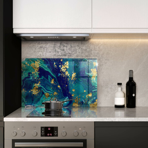 Üveg vágódeszka Absztrakció arannyal