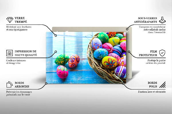 Üveg vágódeszka Húsvéti tojások Húsvéti tojások