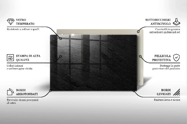 Üveg vágódeszka Kő textúra