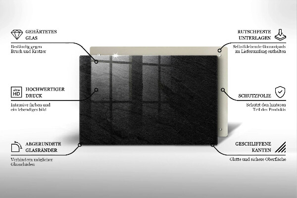 Üveg vágódeszka Kő textúra