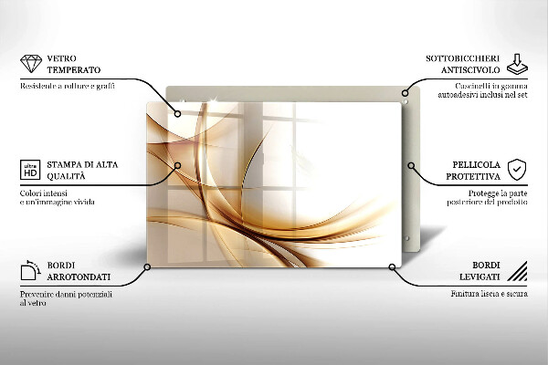 Üveg vágódeszka Absztrakt formák