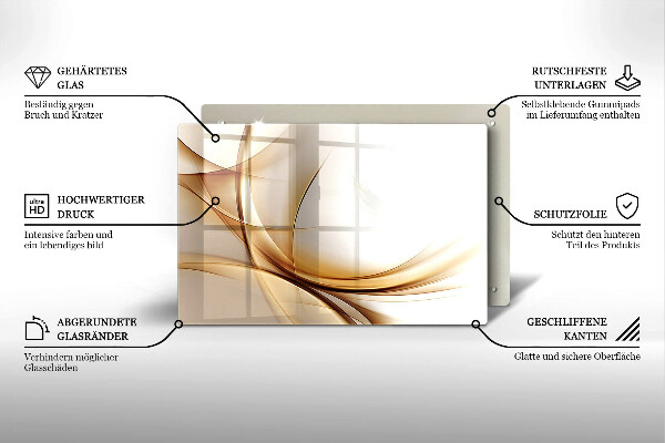 Üveg vágódeszka Absztrakt formák
