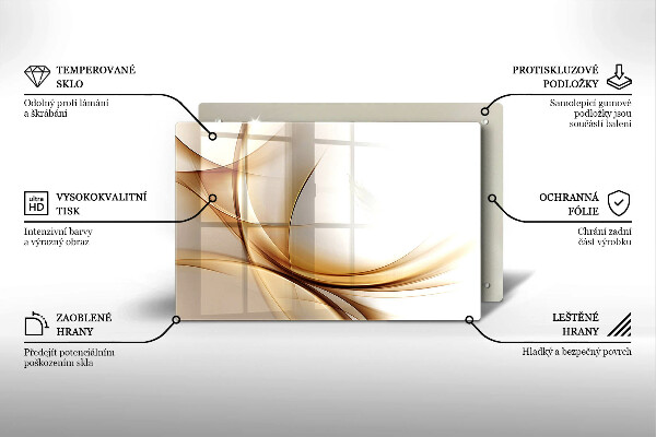 Üveg vágódeszka Absztrakt formák