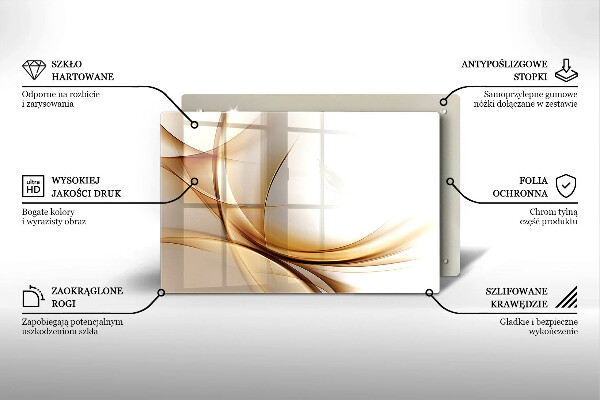 Üveg vágódeszka Absztrakt formák