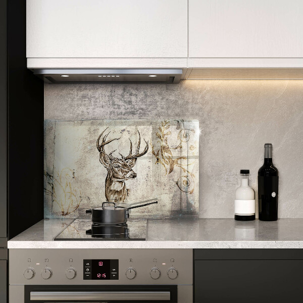 Üveg vágódeszka Szarvas állat illusztráció