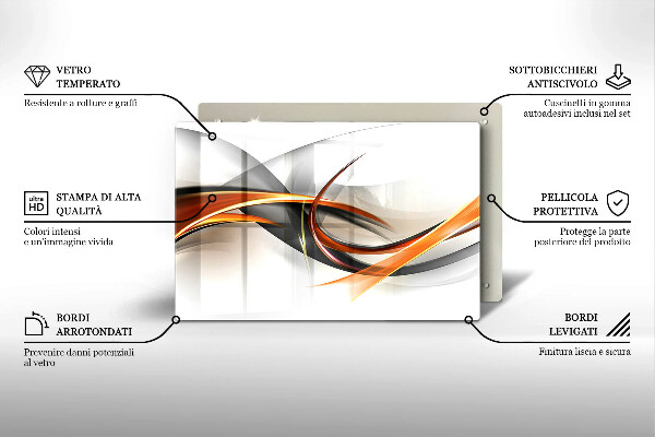 Üveg vágódeszka Modern formák