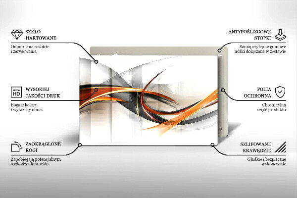 Üveg vágódeszka Modern formák