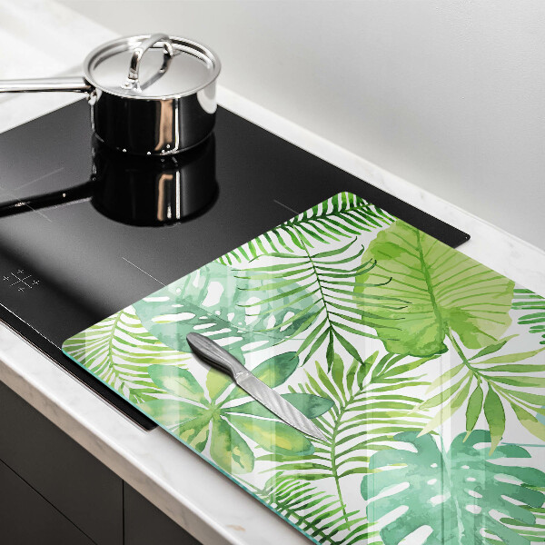 Üveg vágódeszka Akvarell boho levelek