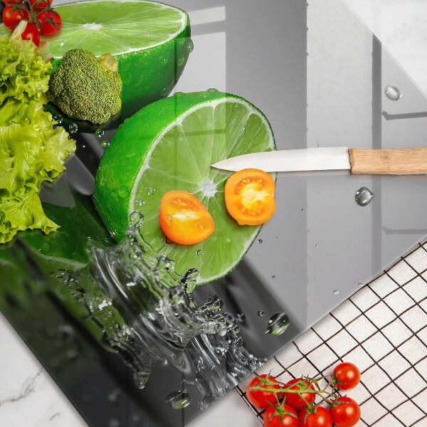 Üveg vágódeszka Lédús lime és víz