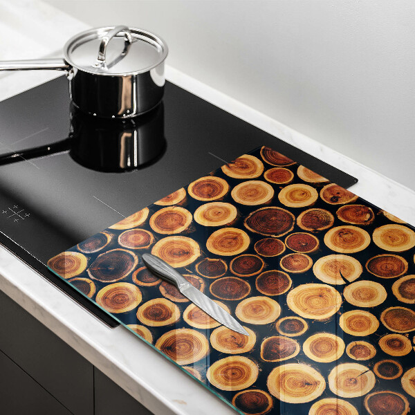 Üveg vágódeszka Fa tuskók