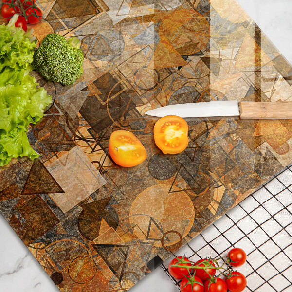 Üveg vágódeszka Varrat nélküli mintát geometriai alakzatok