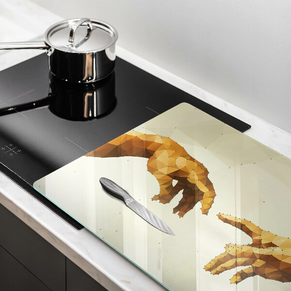 Üveg vágódeszka Ádám kezeinek teremtése