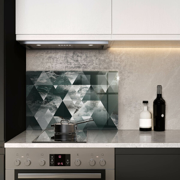 Üveg vágódeszka Háromszögek és víz