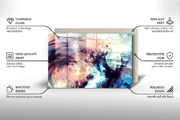 Üveg vágódeszka Festett absztrakció