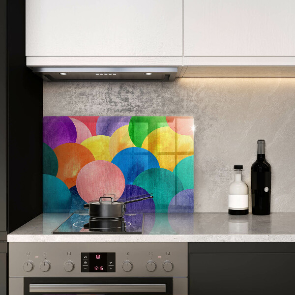 Üveg vágódeszka Színes körök