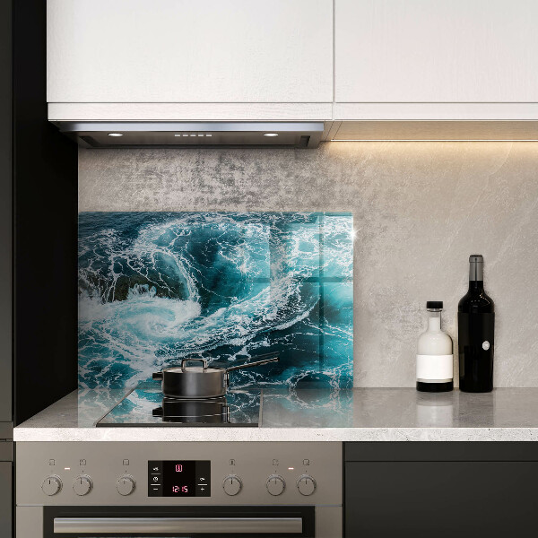 Üveg vágódeszka Habzó vízhullámok