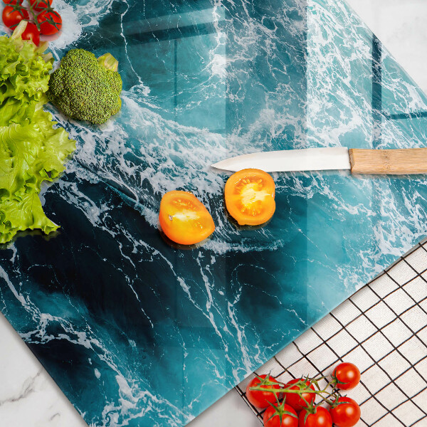 Üveg vágódeszka Habzó vízhullámok