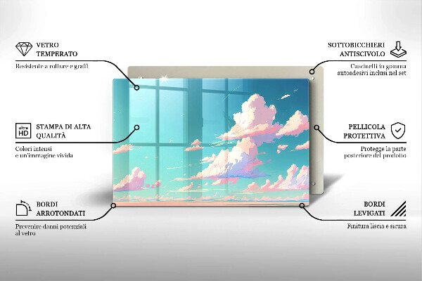 Üveg vágódeszka Mesebeli mennyország