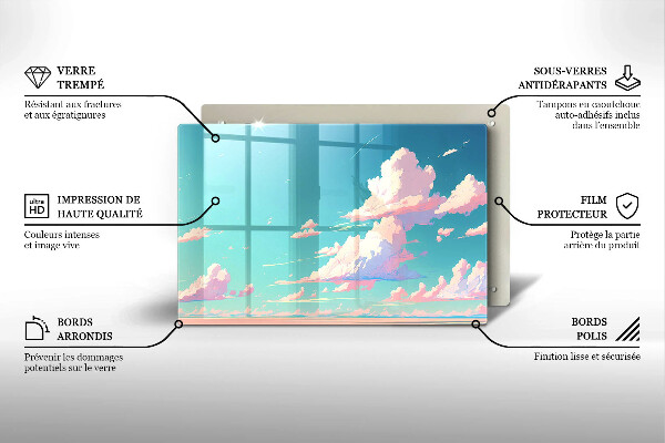 Üveg vágódeszka Mesebeli mennyország