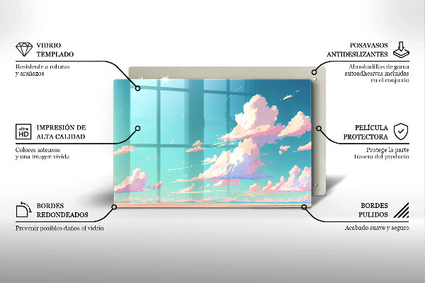 Üveg vágódeszka Mesebeli mennyország