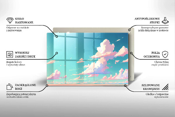 Üveg vágódeszka Mesebeli mennyország