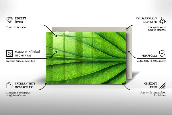 Üveg vágódeszka Természet ér levél