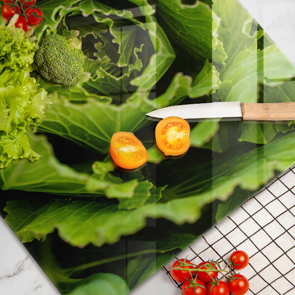 Üveg vágódeszka Salátalevél evés