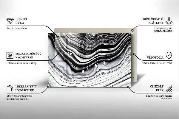 Üveg vágódeszka Tinta absztrakció