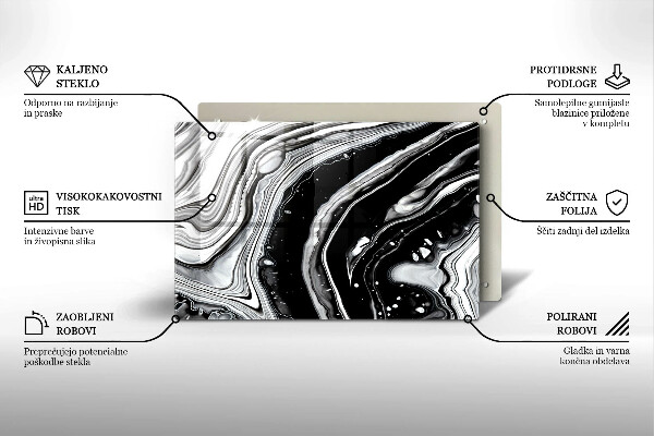 Üveg vágódeszka Tinta absztrakció