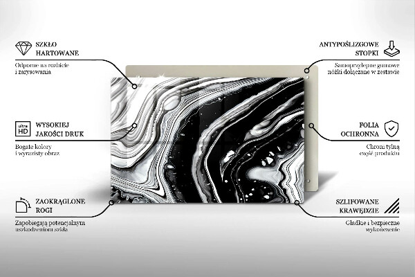 Üveg vágódeszka Tinta absztrakció