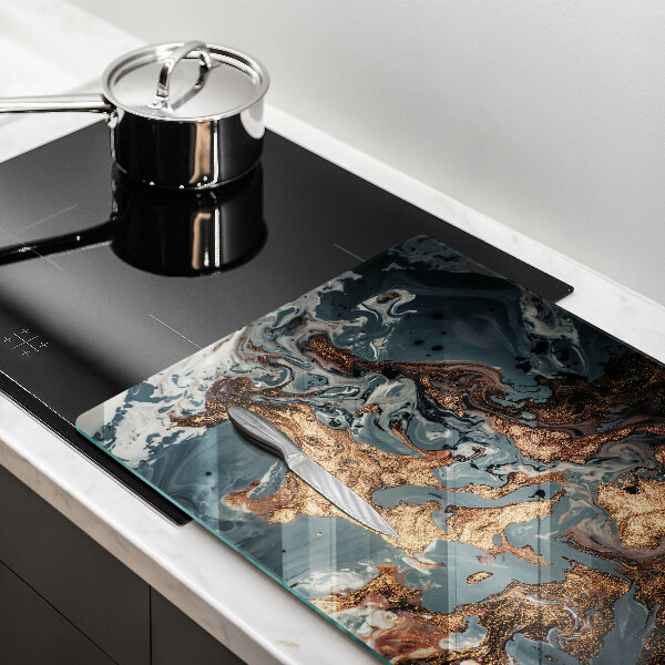 Üveg vágódeszka Arany sziklaszerkezet