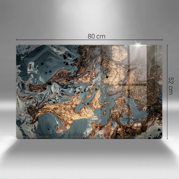 Üveg vágódeszka Arany sziklaszerkezet