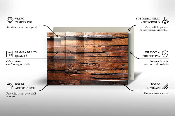 Üveg vágódeszka Dekoratív fa táblák
