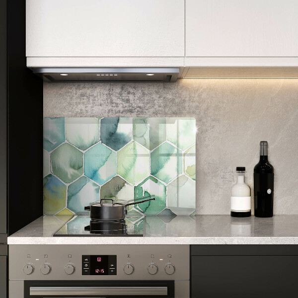 Üveg vágódeszka Akvarell hatszögek