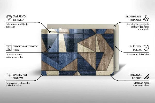 Üveg vágódeszka Geometriai absztrakció