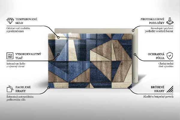 Üveg vágódeszka Geometriai absztrakció