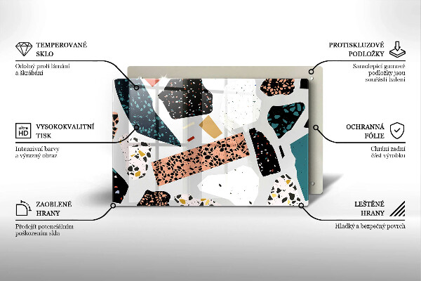 Üveg vágódeszka Kőedény