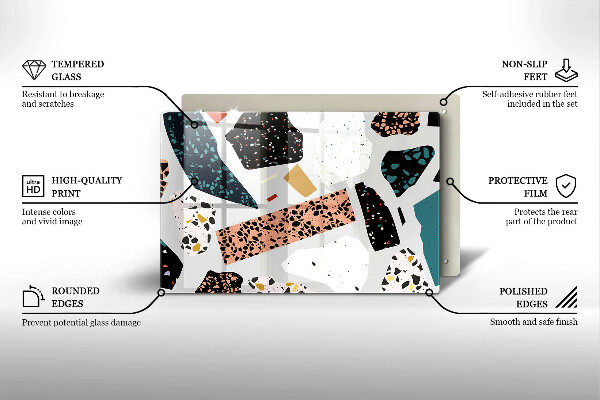 Üveg vágódeszka Kőedény