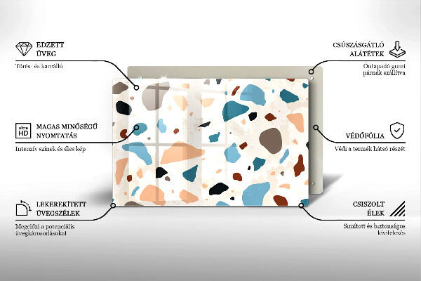 Üveg vágódeszka Dekoratív kőedény