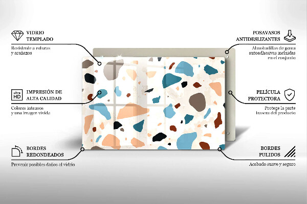 Üveg vágódeszka Dekoratív kőedény